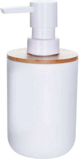 Whitney plastic and bamboo soap dispenser 0.33 l, white