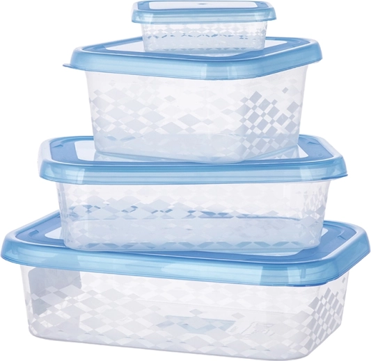 Kvadrātveida pārtikas uzglabāšanas trauks Blue Box 0,8 l