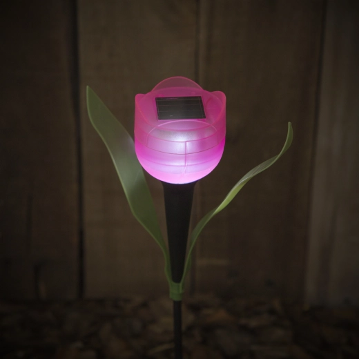 LED saules dārza lampa tulpes formā - 1 gabals
