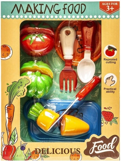 Small vegetable cutting set with accessories