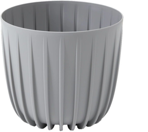 Zema profila puķupods Mira 24 cm pelēks