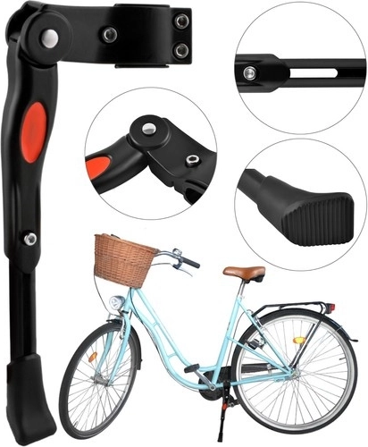 Regulējams melns velosipēda balsts