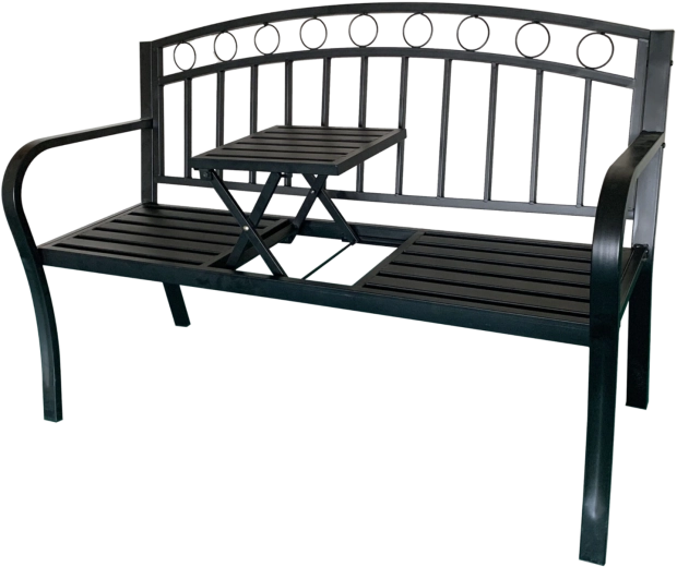 Dārza soliņš Garden line ar izklājamu galdiņu 127 × 53 × 84 cm