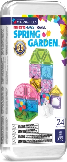 Magna-Tiles microMAGS travel magnetic building set Spring Garden (24 pieces)