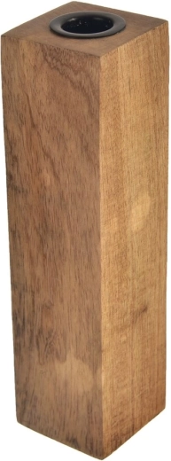 Svečturis no mango koka un metāla 20 cm
