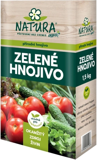 NATURA zaļais mēslojums – dabīgs organiskais mēslojums granulās 1,5 kg
