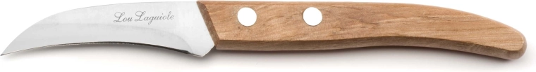 Paring knife made of stainless steel and wood 17.6 cm