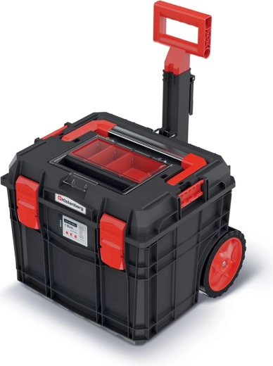 Rolling tool case C Block Alu Log 45 × 38 × 38.8 cm – black