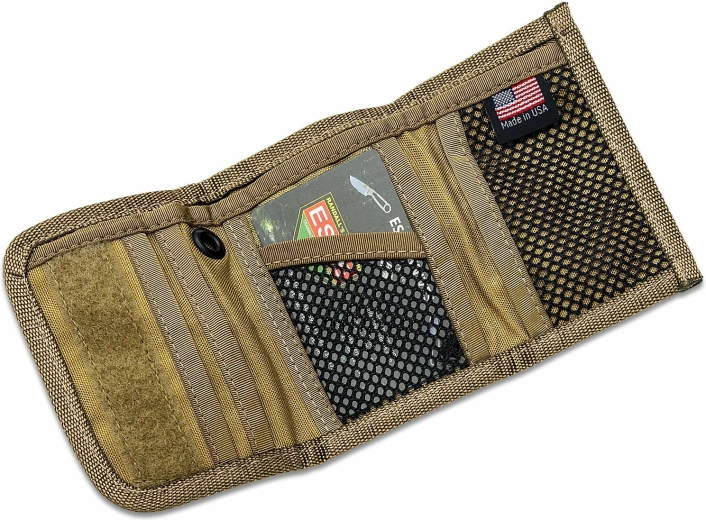 ESEE maks Tri‑Fold Desert Tan no Cordura ar RFID bloķēšanu