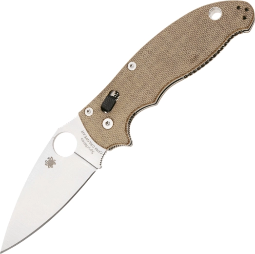 Folding Knife Spyderco Manix 2 Brown, CPM Cru-Wear, Micarta