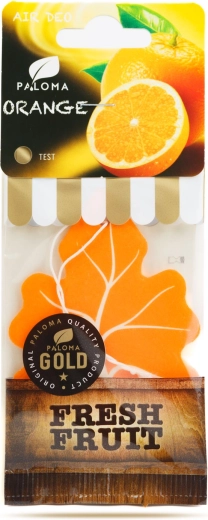Piekarināms gaisa atsvaidzinātājs automašīnai Paloma Gold Fresh Fruit Orange