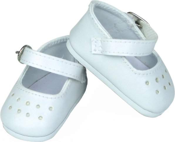 PETITCOLLIN baltas kurpītes lellei 27 cm