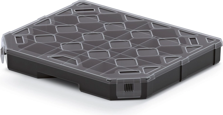 Organizer with dividers 284 × 243 × 40 mm with transparent lid