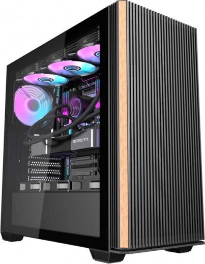 Darkflash DS900WS computer case black with panoramic glass and 4 ARGB fans