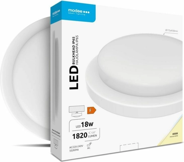 Modee LED griestu/sienas apaļais gaismeklis 18 W 4000 K 1820 lm, balts