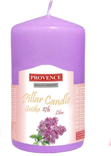 Paraffin pillar candle with lilac scent 6 × 11.1 cm