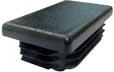 Rectangular end cap 50 × 20 mm made of LDPE, black (10 pcs)