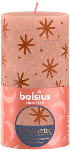 Rustikāla svece 130 × 68 mm – krēmīgs karameļu tonis