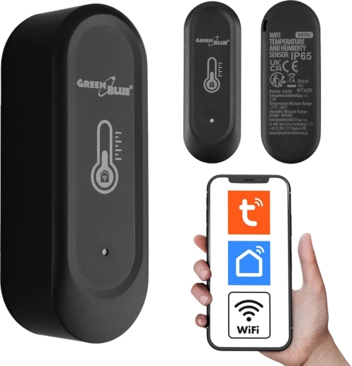 Āra Wi‑Fi temperatūras un mitruma sensors GreenBlue