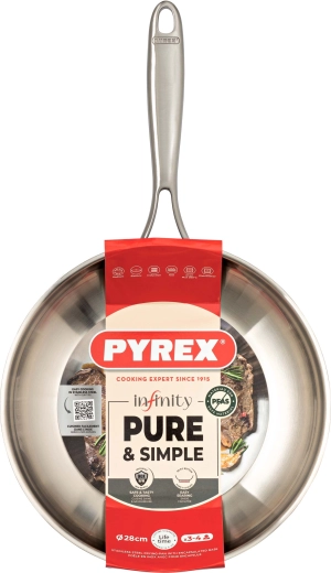Pyrex Infinity Stainless Steel Frying Pan 28 cm