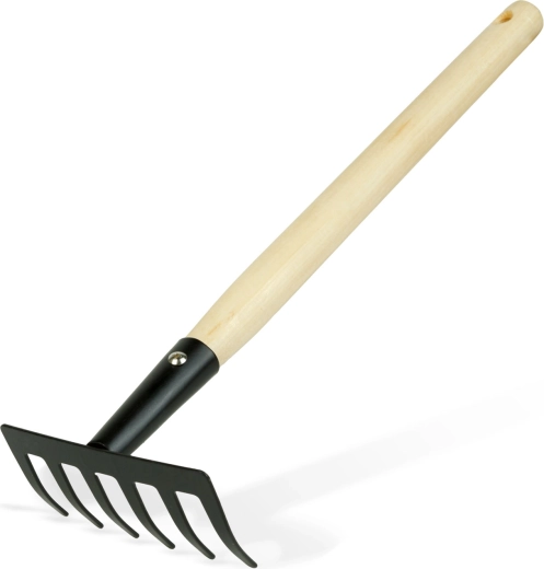Dārza grābeklis ar koka rokturi, 50 cm
