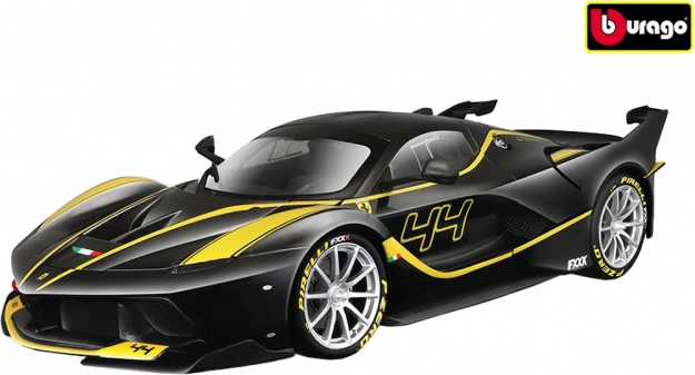 Bburago Ferrari FXX K 1:18 melns modelis RACE+PLAY