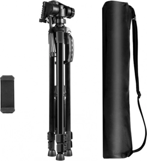 Aluminum Tripod PULUZ with 3D Head and Phone Holder, 360° Panorama