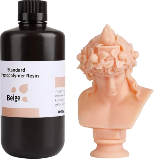 Fotopolimēru sveķi ELEGOO Standard Resin 1.0 bēšā krāsā