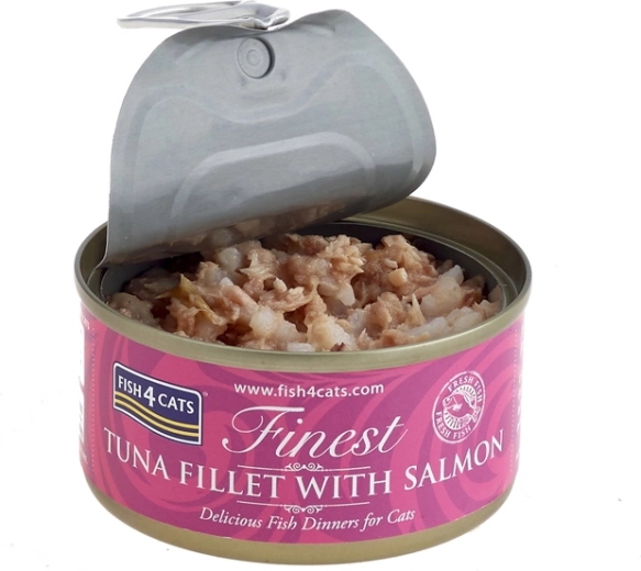 Cat food can Fish4Cats tuna with salmon 70 g