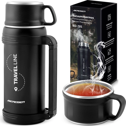 Vakuuma termoss 1,5 l ar rokturi BERDSEN
