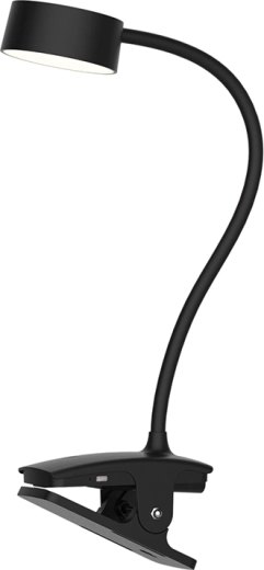 Solight LED rechargeable desk lamp with clip 2 W, 210 lm, 3 CCT, black