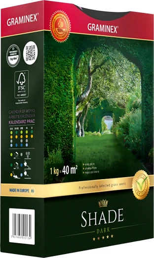 Premium zāliena sēklu maisījums ēnai 1 kg (platībām līdz 40 m²)
