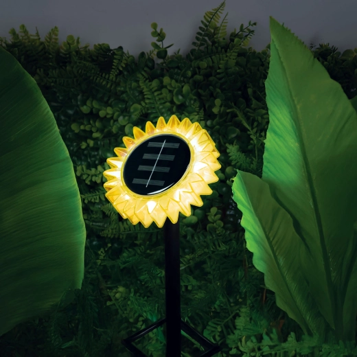 Warm white sunflower-shaped light