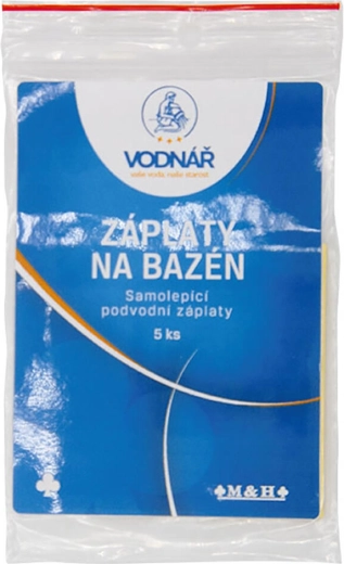 Pašlīmējoši zemūdens baseina ielāpi 6,5 × 6,5 cm (5 gab.) VODNÁŘ