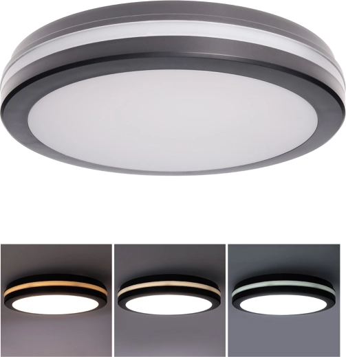 Solight LED ceiling/wall light IP65 with adjustable power and light color 30 cm