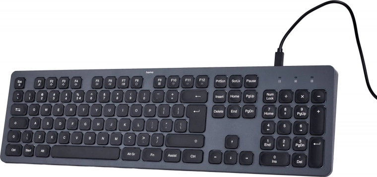 Vadu tastatūra Hama CK-400 melni–pelēka