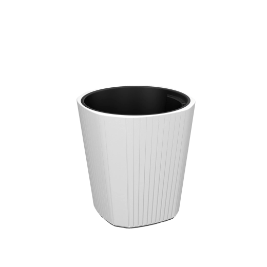 Puķu pods Muza 39 cm zems balts