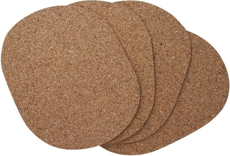 Korķa galda paliktņu komplekts 22 × 30 cm (4 gab.)