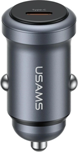 USAMS alumīnija auto lādētājs USB‑C PD 30 W