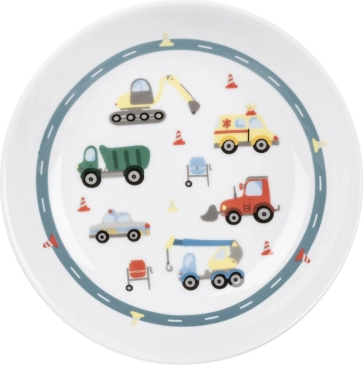 Children’s divided deep plate – Cars, 19 cm