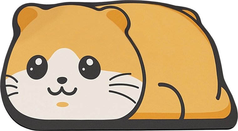 Vannas istabas diatomīta paklājiņš Bath-hamster 60 × 40 cm