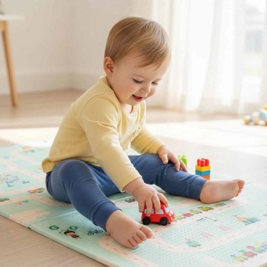 Mīksta amortizācija un pret-slīdes virsma drošai spēlei