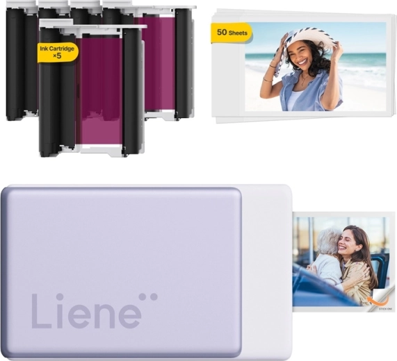 Liene Pearl N200 Pro portable photo printer 2×3" purple