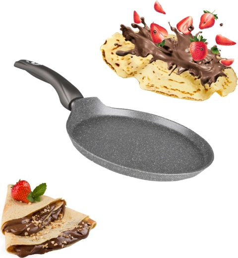Ideal shape for crêpes and easy flipping