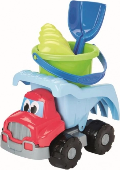 Sand dump truck with accessory set, 20 cm