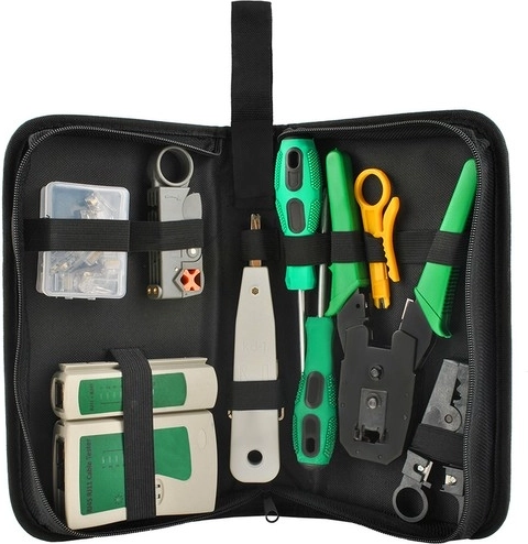 Network Tool Set in a Carry Case