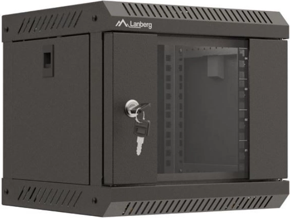 Piekaramais instalācijas skapis Lanberg Rack WF11 10" 4U 300x300 melns
