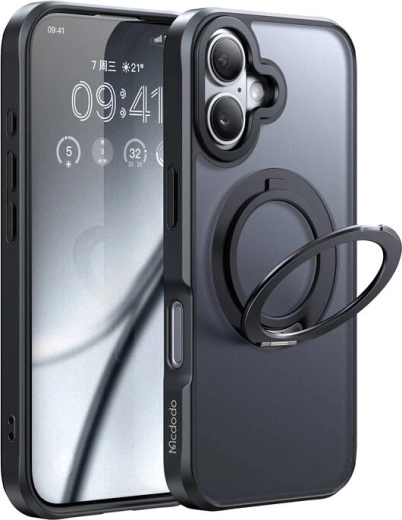 McDodo MagSafe case with stand for iPhone 16 Plus black