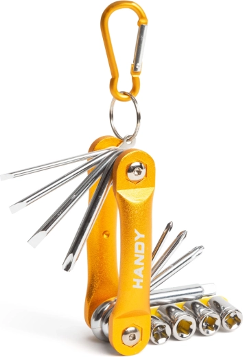 Seven folding screwdrivers