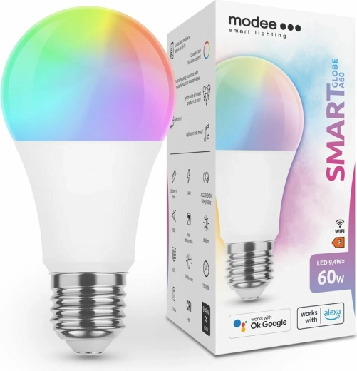 Modee LED Smart Tuya Wi‑Fi spuldze A60 9,4 W E27 RGB 806 lm